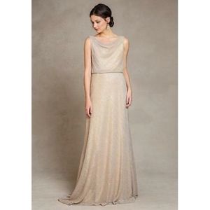 Jenny Yoo - gold metallic Madelyn gown